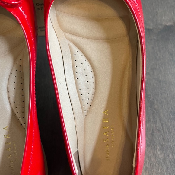 Red flat shoes - ballet shoes - Picture 3 of 4